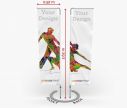 Alu double sided Feather Flag Quadratic M - Window2Print