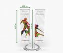 Alu double sided Feather Flag Quadratic S