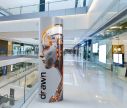 Cardboard totem display in a shopping mall| W2P