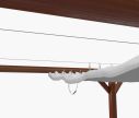 Retractable awning for pergola - easy to set up・ Window2Print