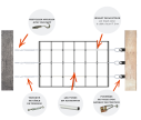 Sun shade canopy for patio - solid handle・ Window2Print