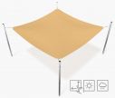 Rectangular shade sail - waterproof - beige - Window2Print