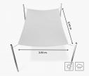 Rectangular shade sail 300 x 500 cm – waterproof – white
