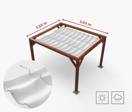 prijs koolstof gekruld Pergola retractable waterproof canopy・ Window2Print