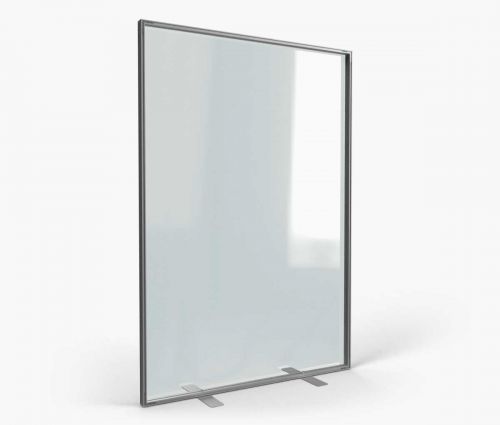 Alu transparent stand inside 138 x 200 cm ✦ Window2Print