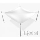 Rectangular shade sail - waterproof- white - Window2Print